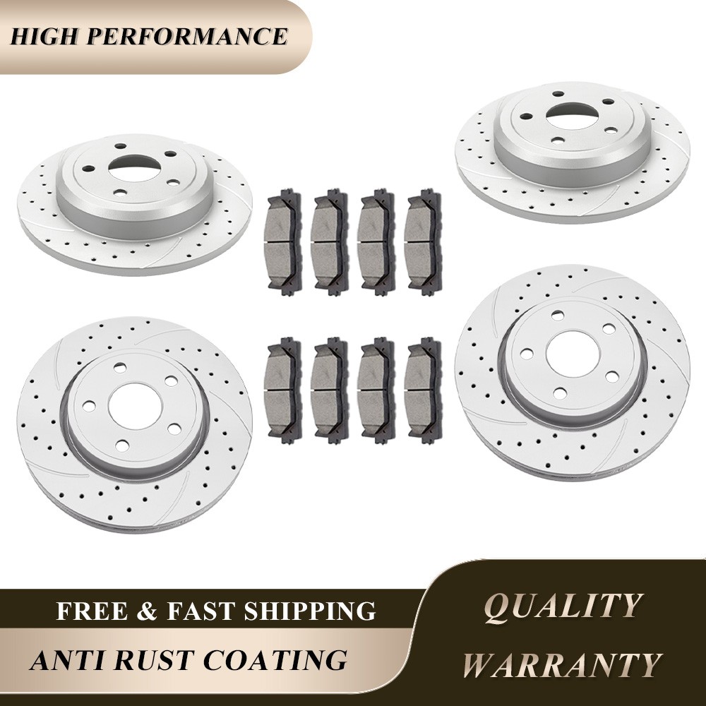13.00″ Front Rear Rotors Brake Pads for 11-18 Dodge Durango Grand Cherokee Jeep