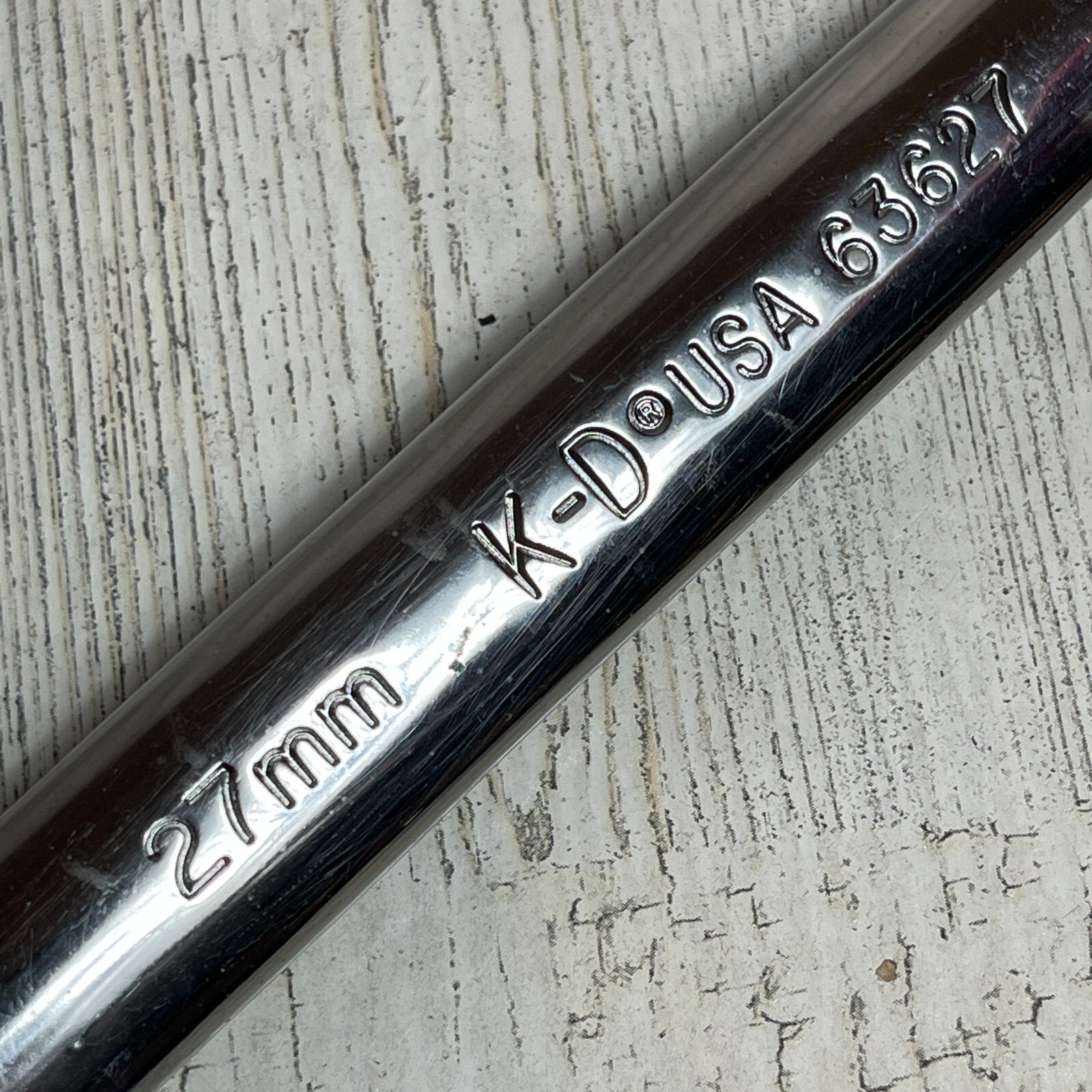 12-point Metric Full Polish Combination Wrench – 27mm KD 63627 Made in USA