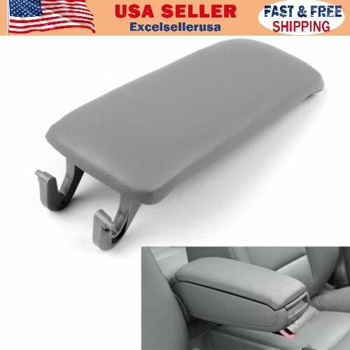 PU Leather & ABS Console Center Armrest Lid Fit For Audi A4 S4 A6 2000-2008 Gray