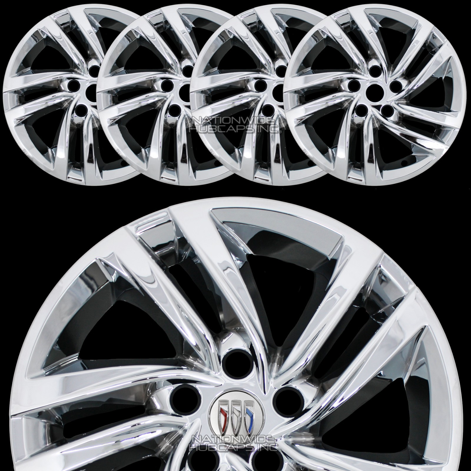 4 for Buick Envista Preferred 2024-26 Chrome 17″ Wheel Skins Hub Caps Rim Covers