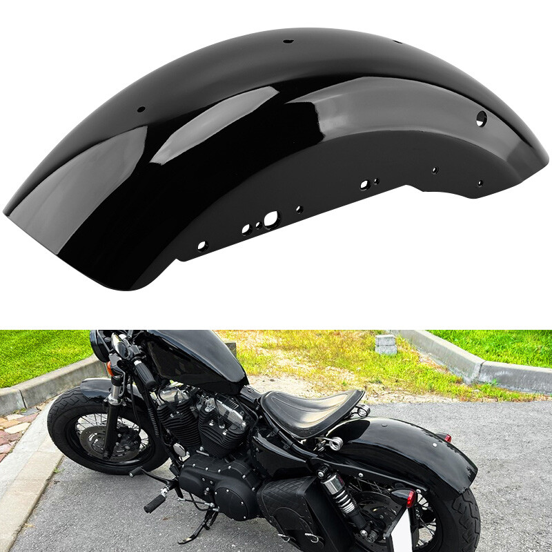 Vivid Black Rear Fender For Harley Sportster 883 1200 48 XL883 XL1200 2004-2024