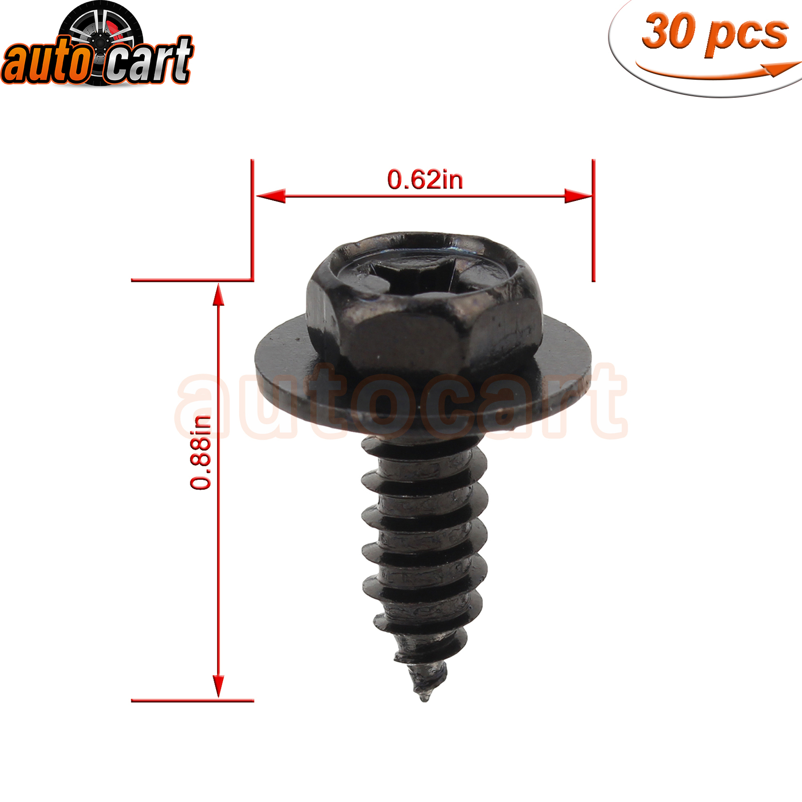 30PCS 10mm Hex Head Screw Bolt 90159-60498 for Toyota Camry RAV4/Lexus ES GS LS