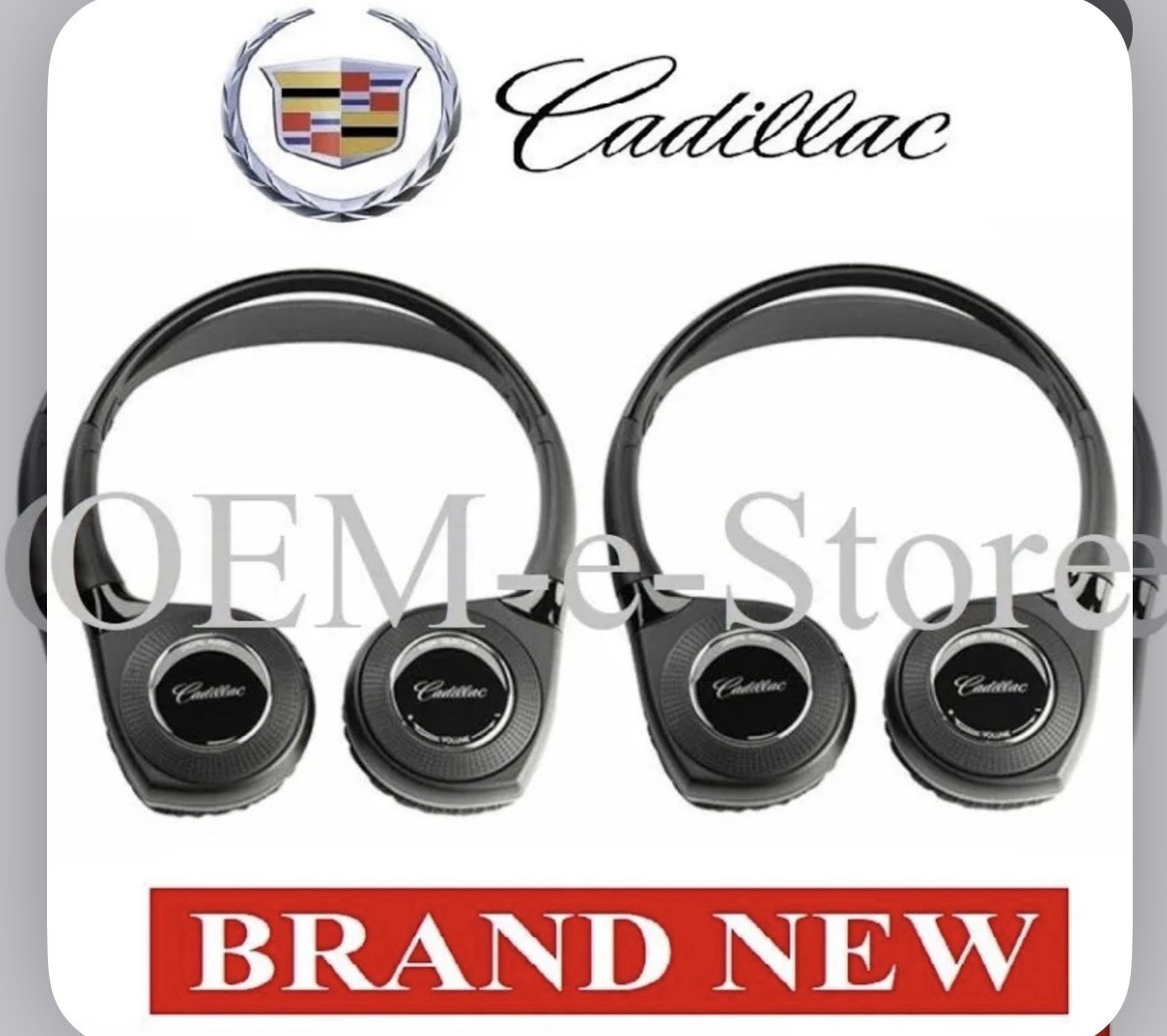 Cadillac Escalade 2 Headphones 2 Remote for Overhead DVD Entertainment 2017-2021