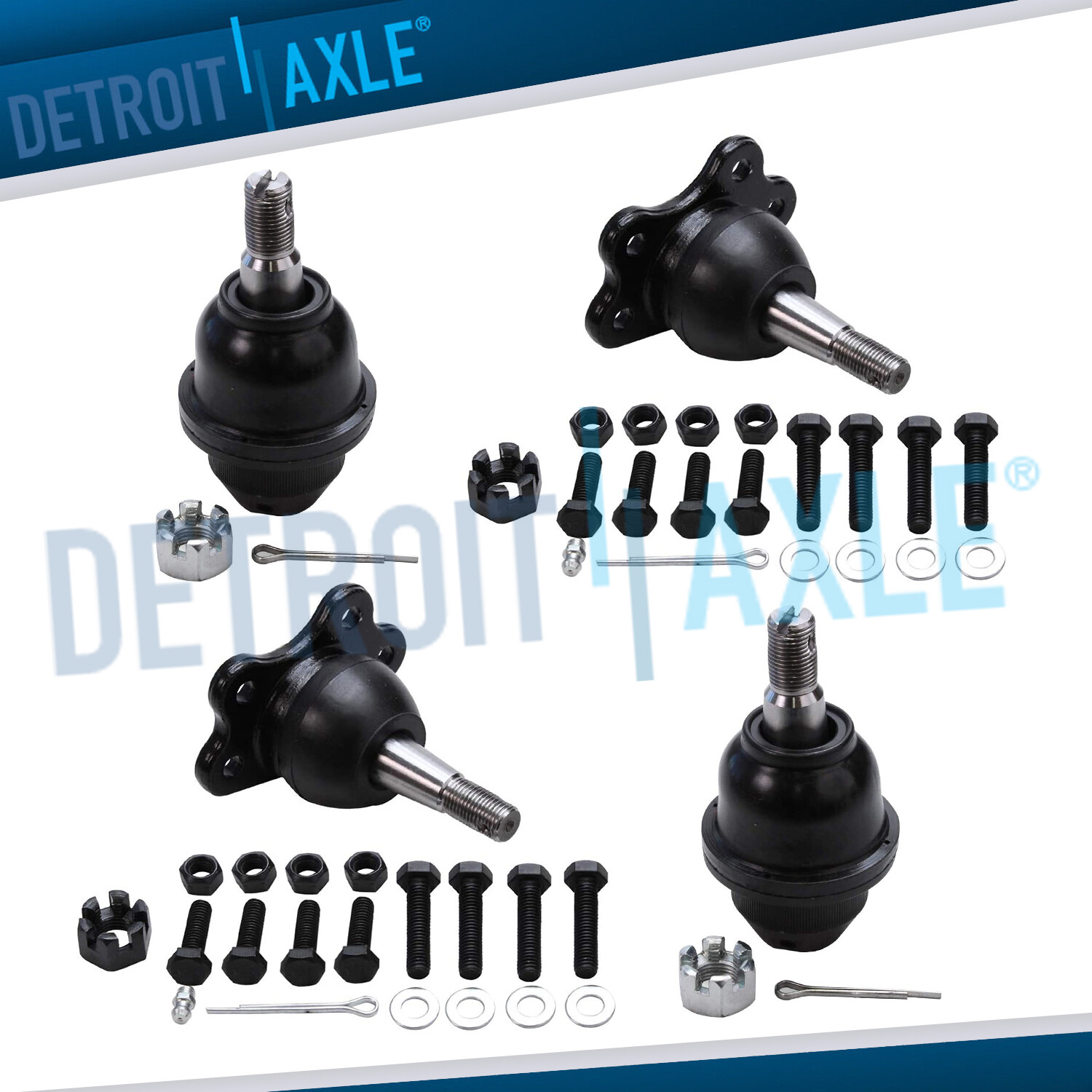 4pc Front Suspension Upper and Lower Ball Joint Set for Cadillac Chevy GMC
