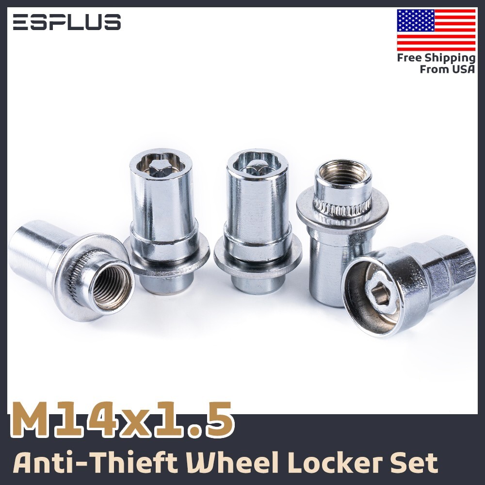 Chrome M14X1.5 1.85″ OEM Wheel Lock + Key Fit Toyota Lexus LC/LS/LS/LX