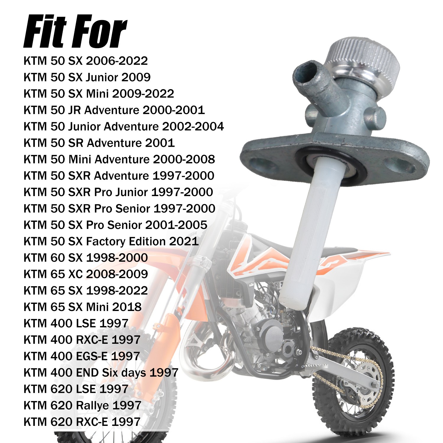 Fuel Petcock Switch Valve for KTM 50 65 SX 400 620 640 58507003000 58507003200