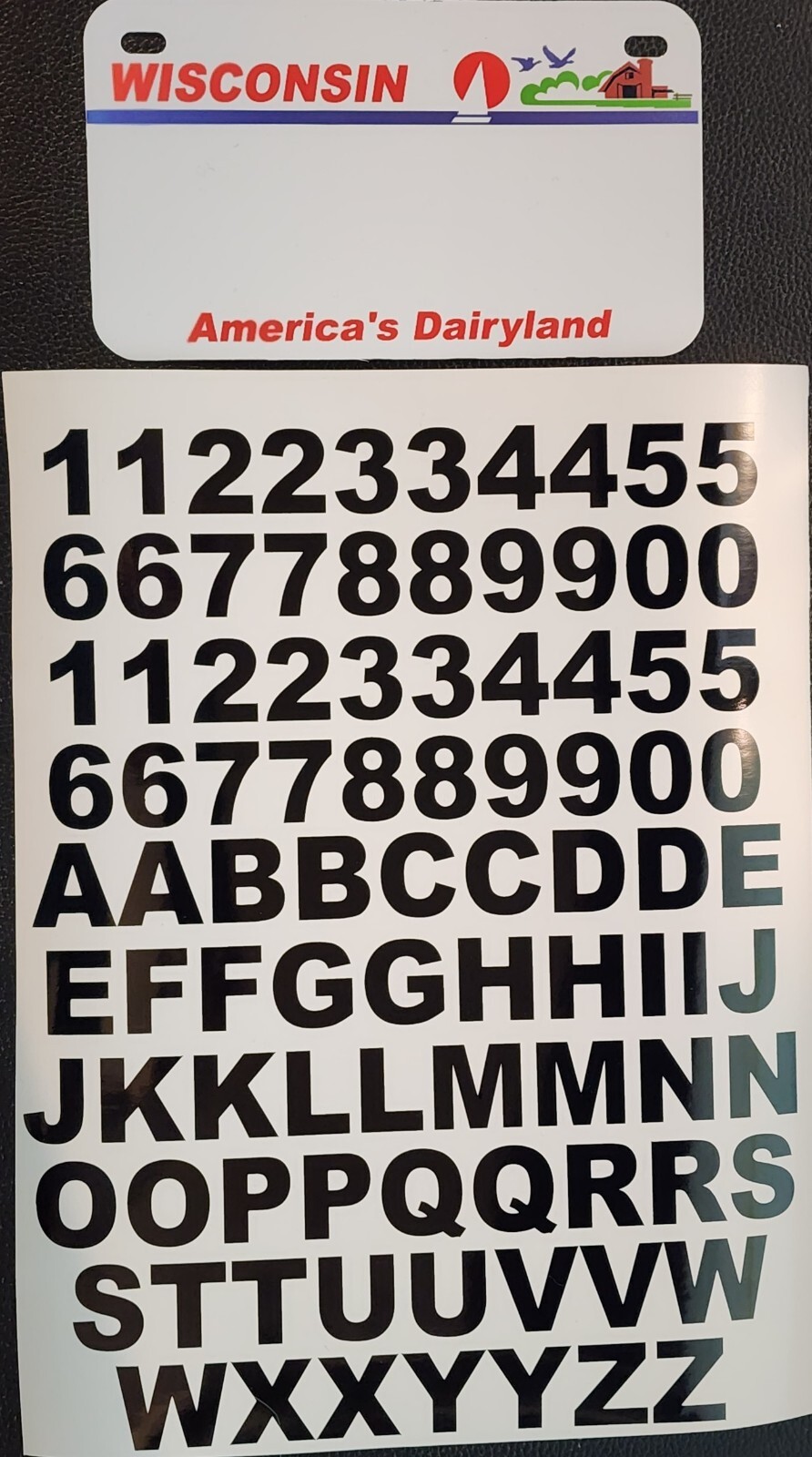 Wisconsin UTV license Plate, WI UTV Made with Aluminum plate NOT PLASTIC