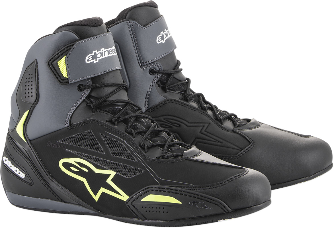 Alpinestars Faster 3 Drystar Riding Shoes 7 Black Gray Yellow Fluo 2540719175-7