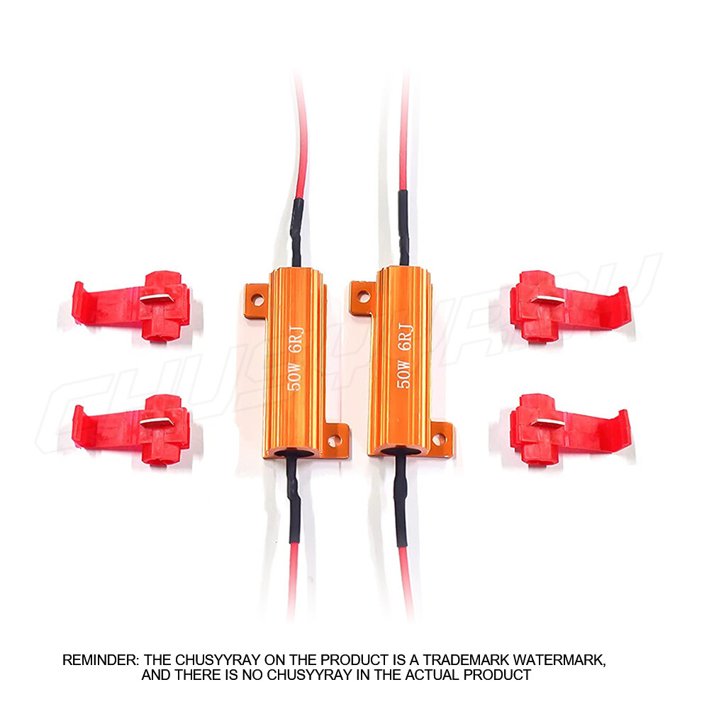 Dos resistencias de carga de 50W 6ohmKit Stop Flicker Error Code y CANBUS Fix 2x