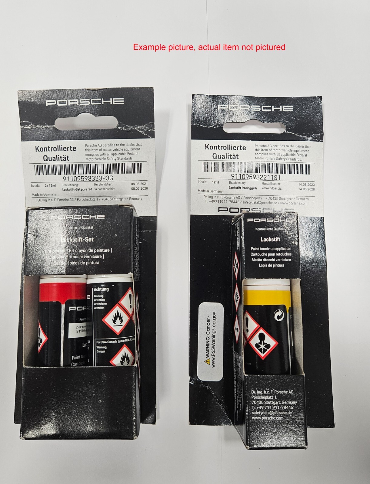 Genuine Porsche Paint Touch Up Applicator Black 911-095-932-21-041