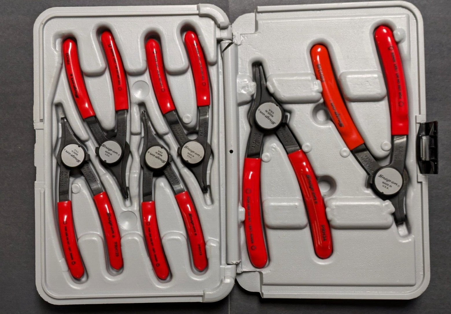 SNAP ON Retaining Ring PLIERS SET, 6pc (Red) PRH406