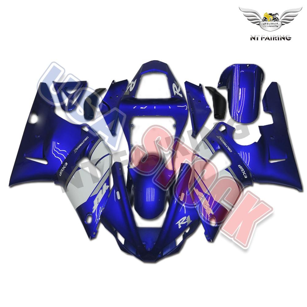 USA Stock Blue White Injection Molding New Fairing Fit for Yamaha 2000-01 YZF R1