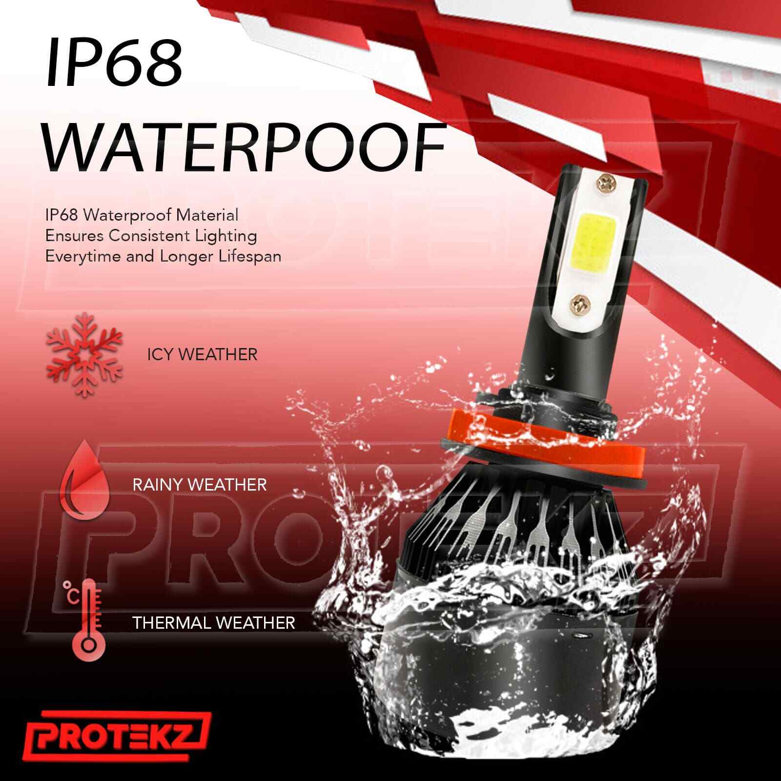 2X 110W 20000LM LED Phare de voiture Headlight KIT Ampoule H1 6500K Blanc LD972
