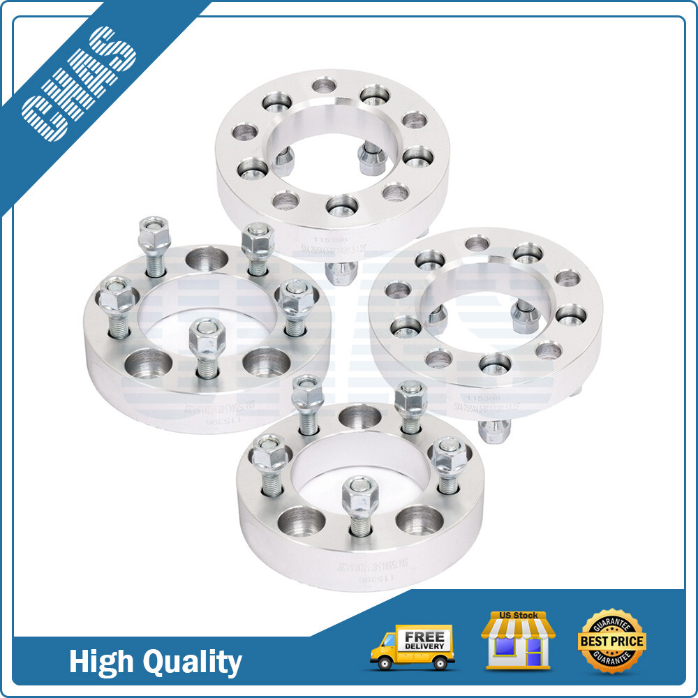 (4) 5×4.75 to 5×4.5 Wheel Adapters 1.25″ 5×120.65 Hub to 5×114.3 Wheel For Chevy