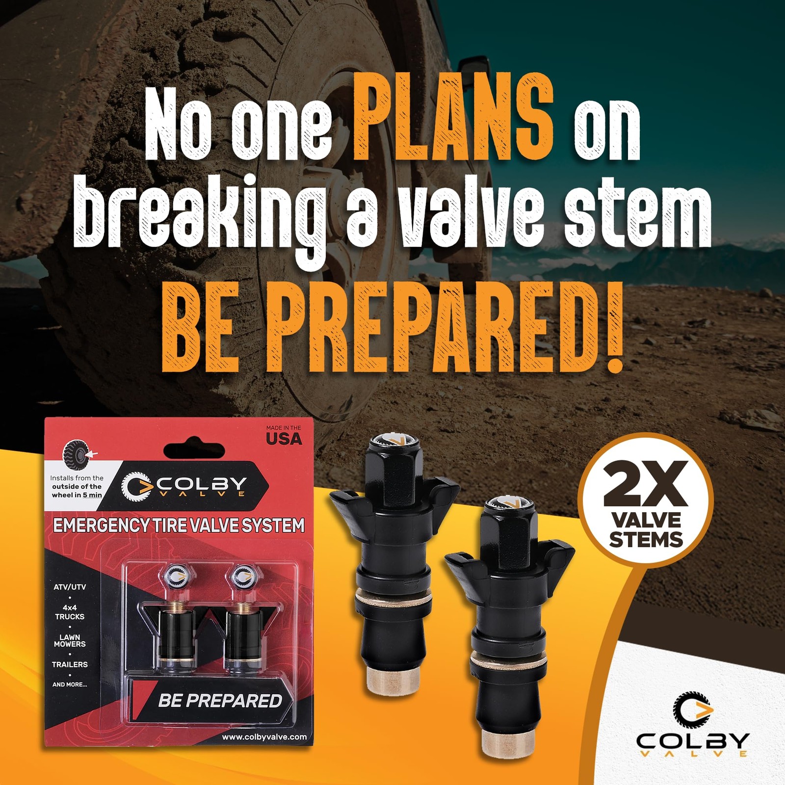 Emergency Valve Stem Replacement Kit for Tubeless Tires – No Tools Needed