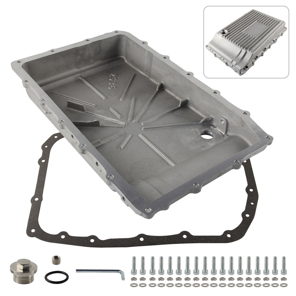 Heavy Duty Raw Cast Aluminum 10R80 Transmission Pan For 2017-2026 Ford F-150
