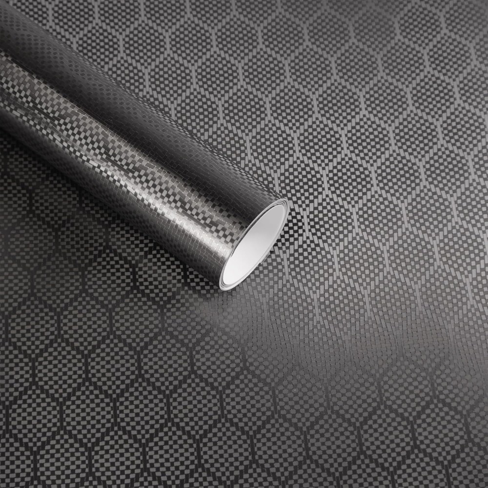 PET Honeycomb Carbon Fiber Satin Black Hex Car Vehicle Vinyl Wrap Decal Sheet