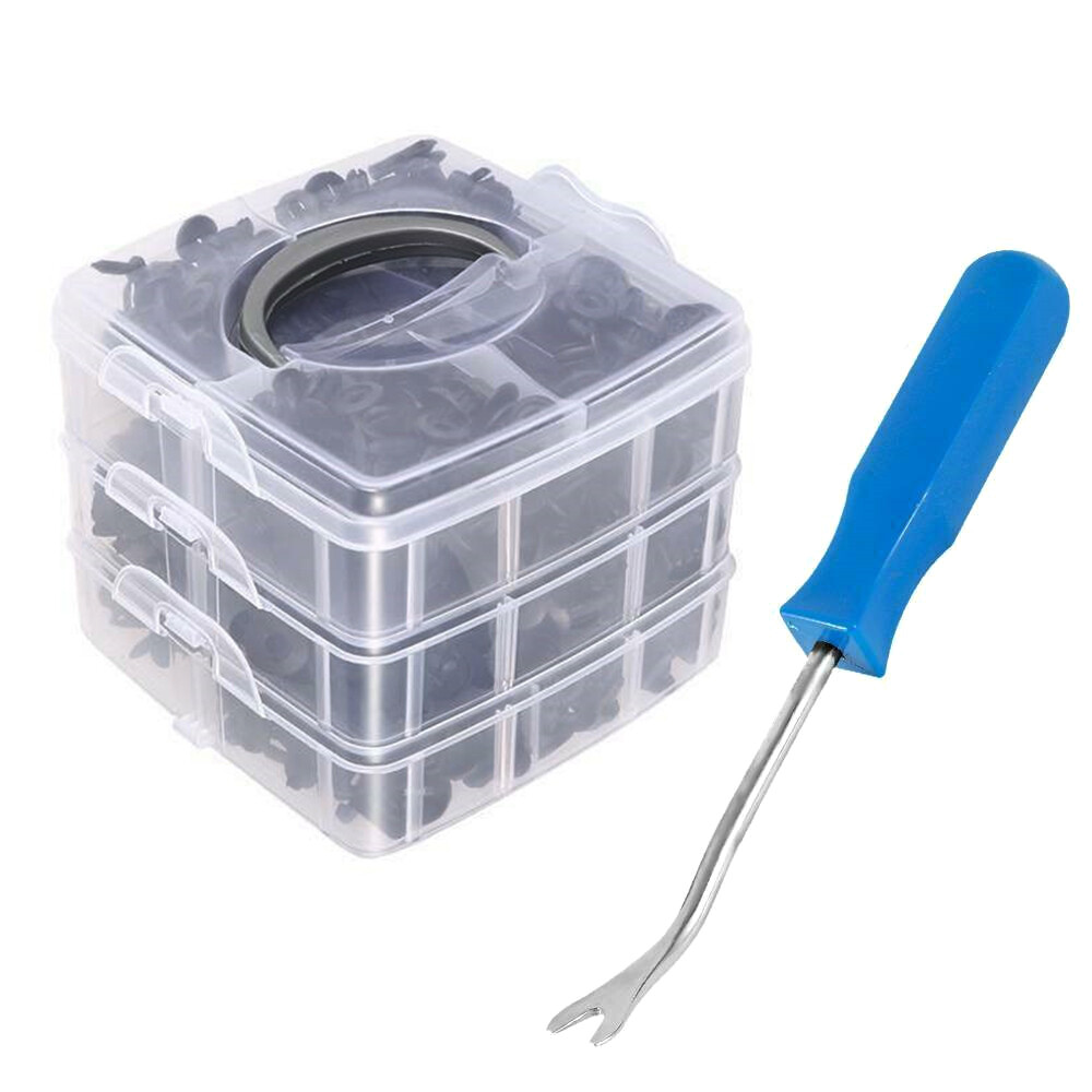 625PCS Push Car Auto Retainer Clips + Plastic Fasteners Set For Toyota Honda GM