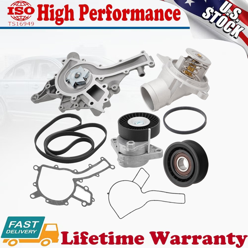 Gates Drive Belt Tensioner Water Pump Kit For 1998-05 Mercedes-Benz E320 CLK320