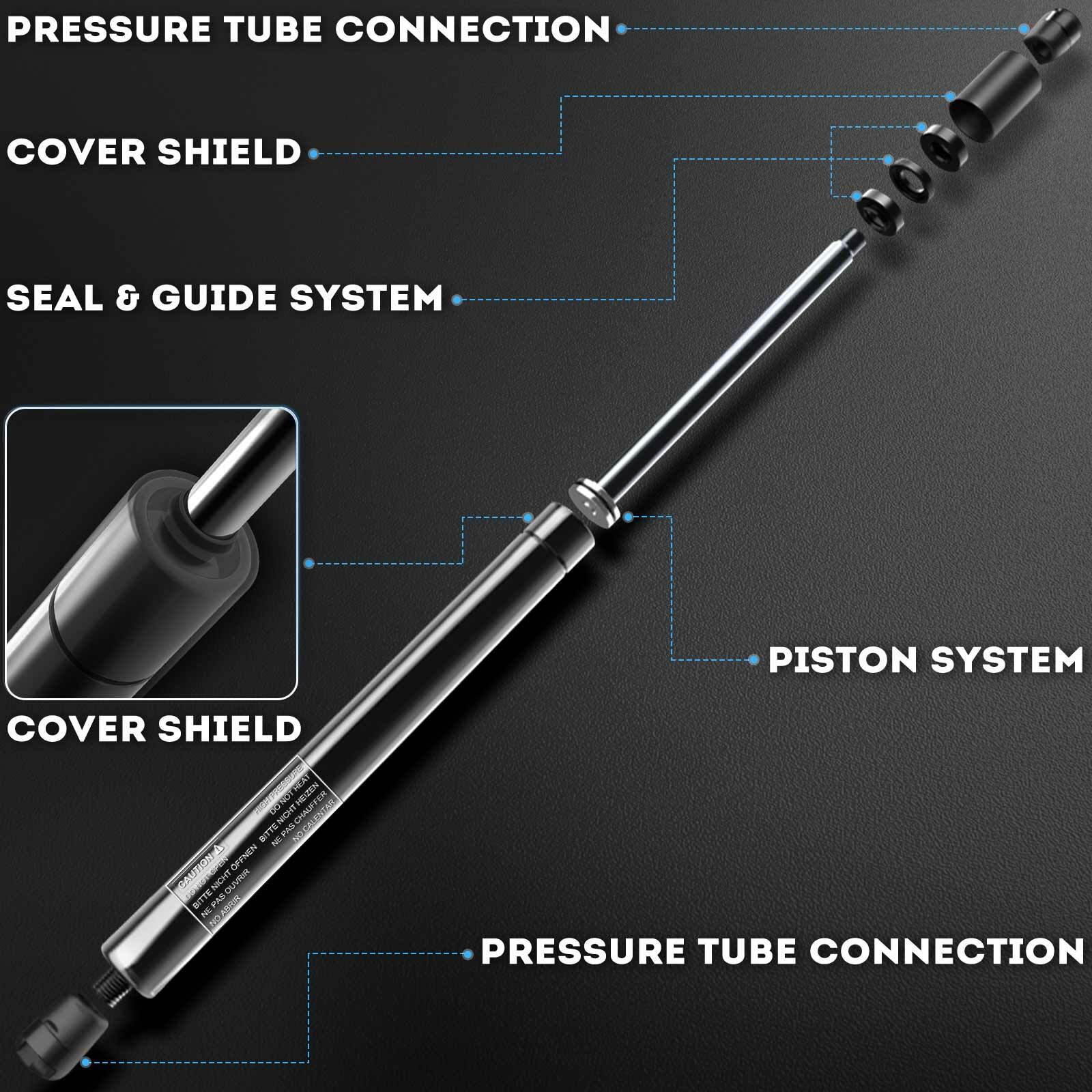 2x Rear Trunk Tailgate Lift Supports Shock Strut for Saturn Aura 2007-2009 Sedan