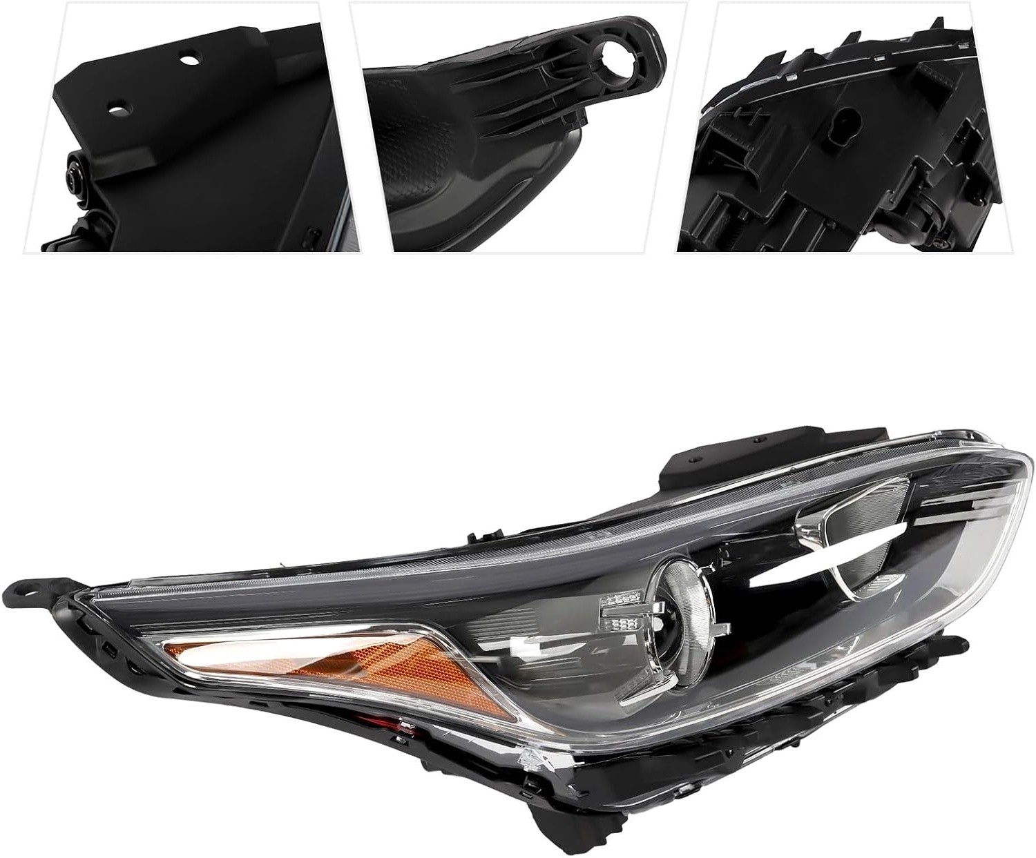 Passenger Halogen Headlight Assembly for KIA Forte Sedan 2019-2021 W/o LED DRL