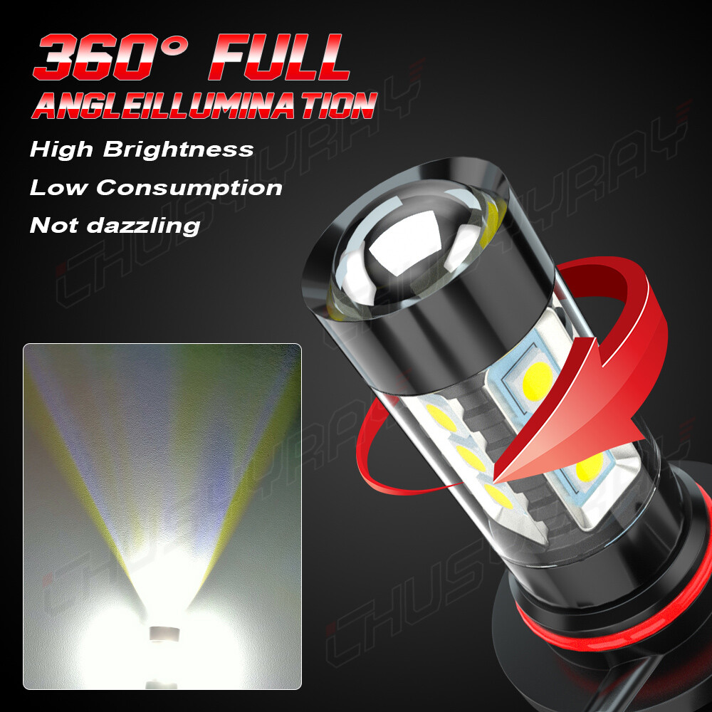 For Cadillac DTS 2006-2011 -4X Xenon LED Headlight Hi/Lo & Fog Light Bulbs