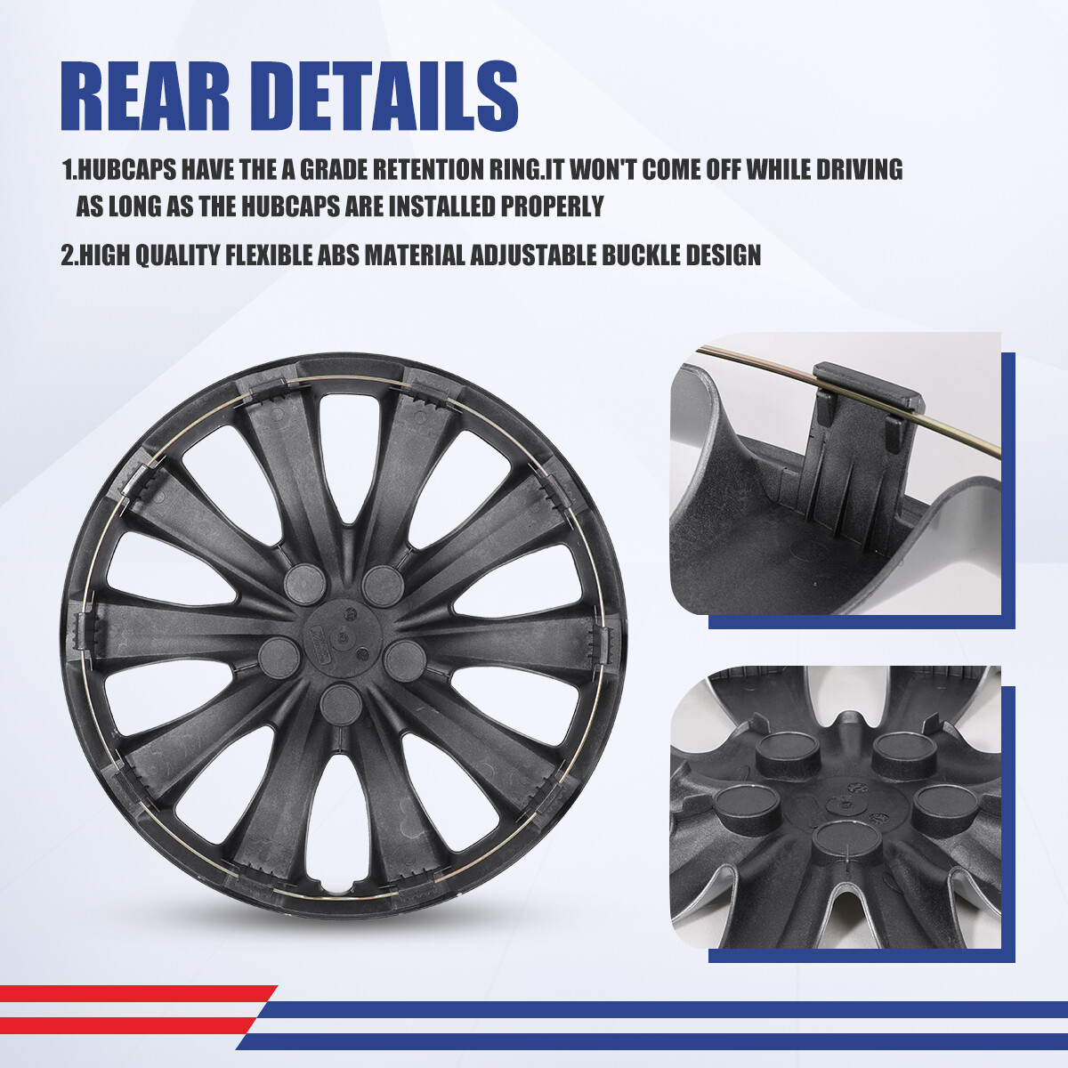 16″ Set Of 4 Push-on Hubcaps Wheel Rims Cover Fit for 2009-2025 TOYOTA COROLLA