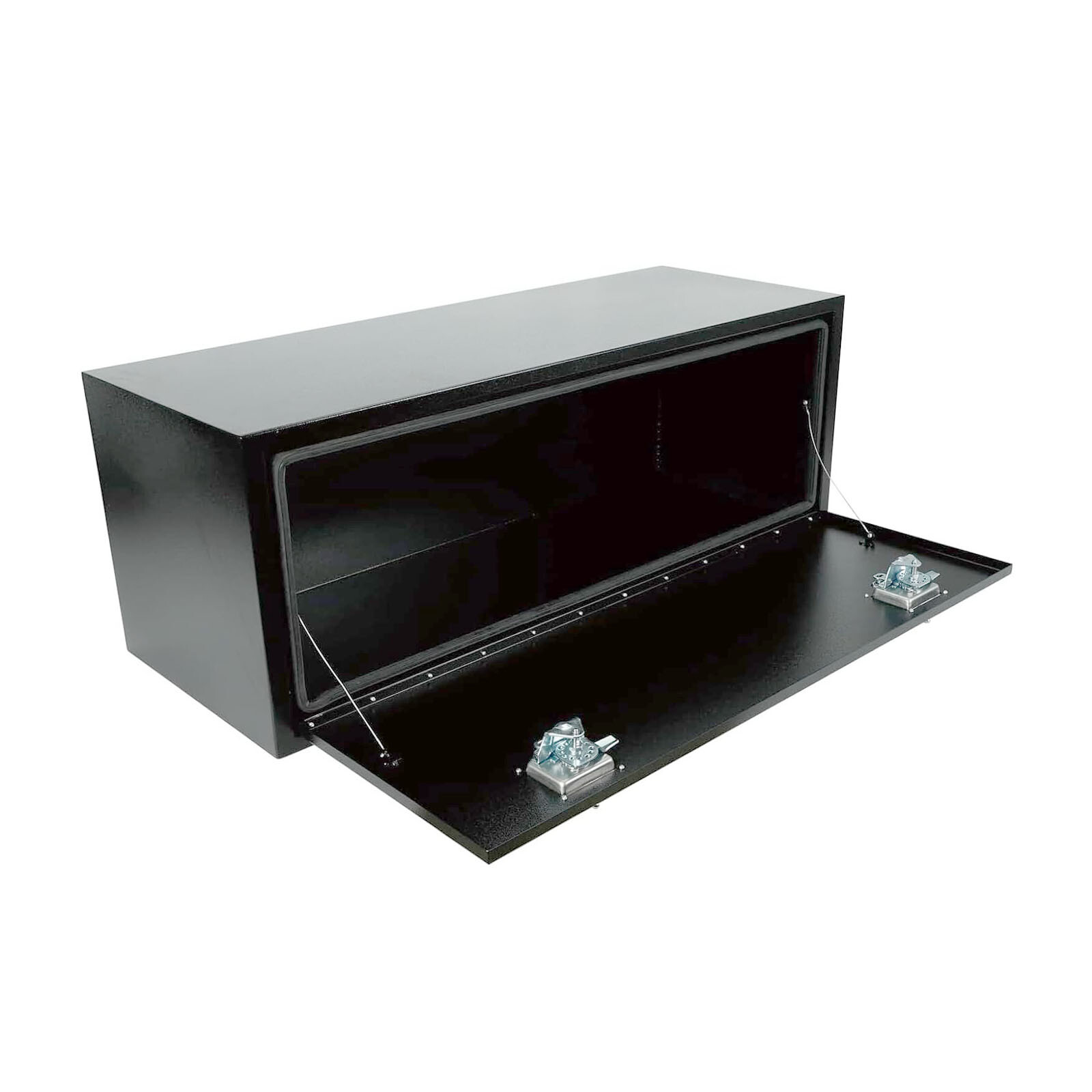 48 In. X 18 In. X 18 In. Black Iron Underbody Truck Storage Tool Box w/Lock