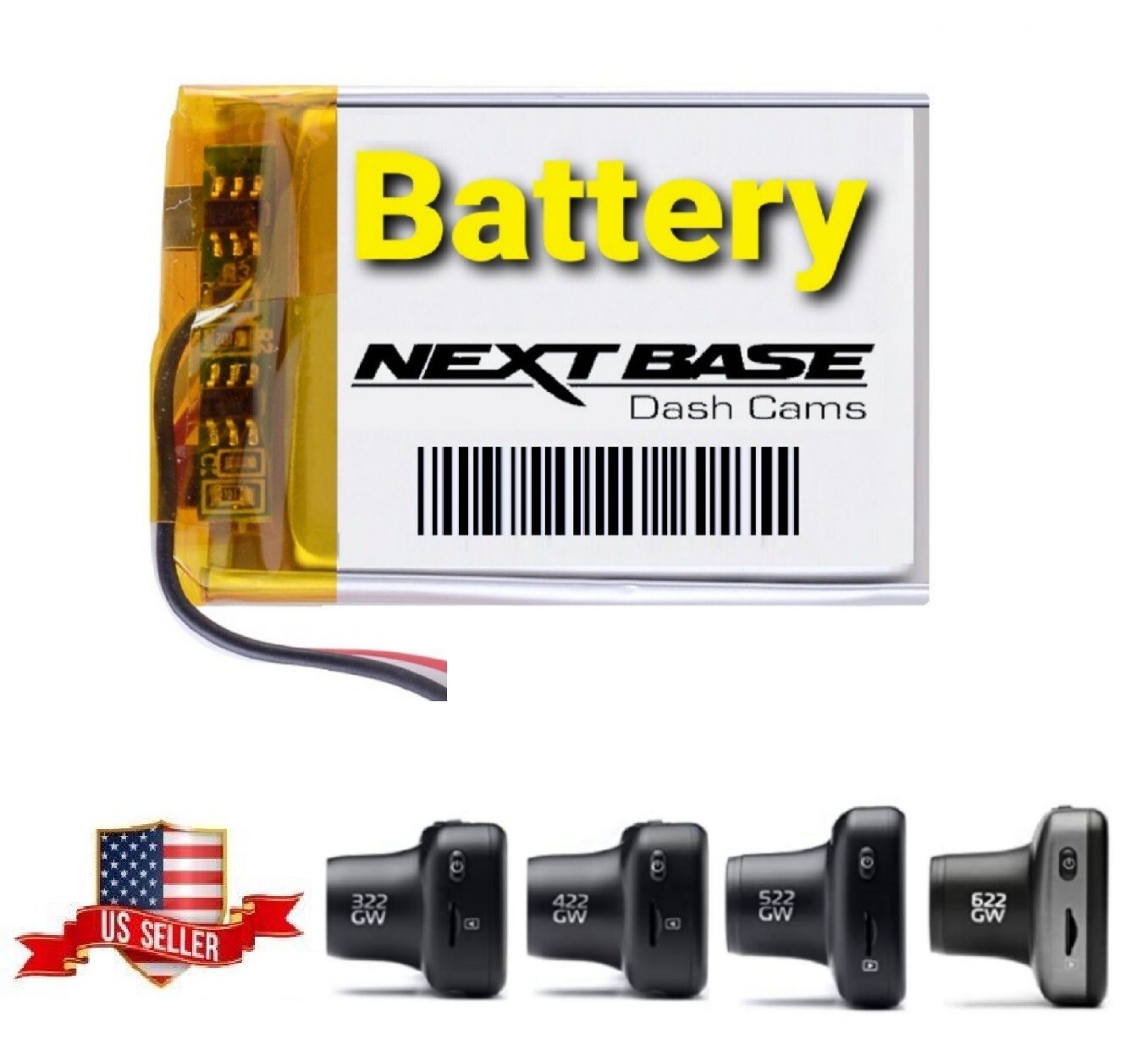 Nextbase 320XR Dash Cam Replacement Battery Upgrade Lipo Rechargeable Battery