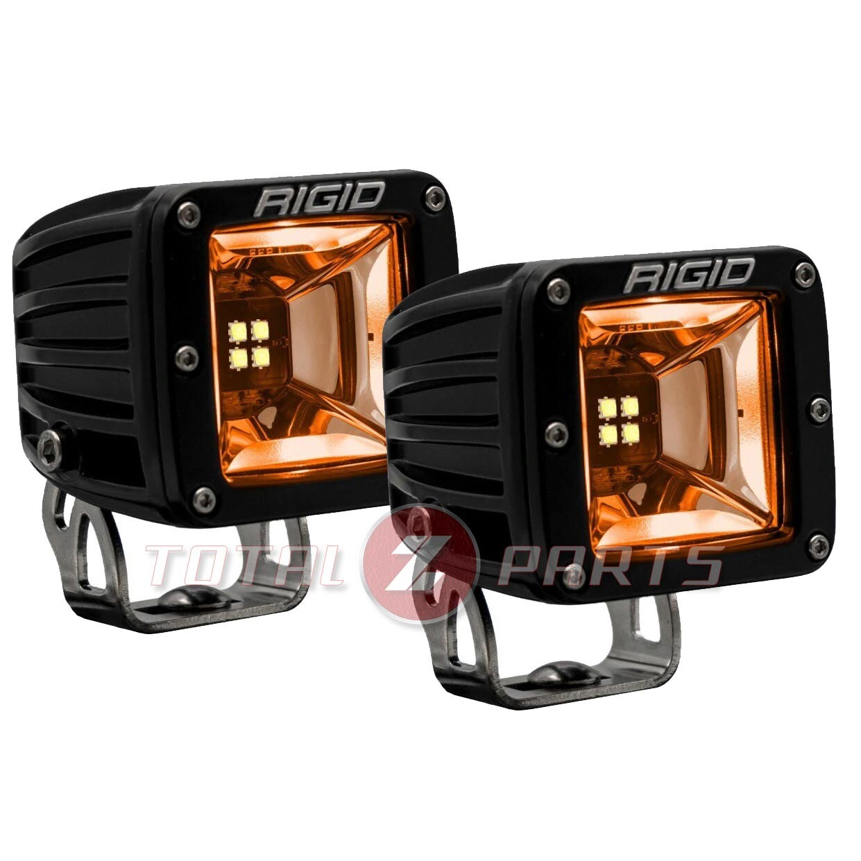 Rigid® Radiance Scene Amber Backlight 3″ Cube Square LED Light Pods (Pair) 68204