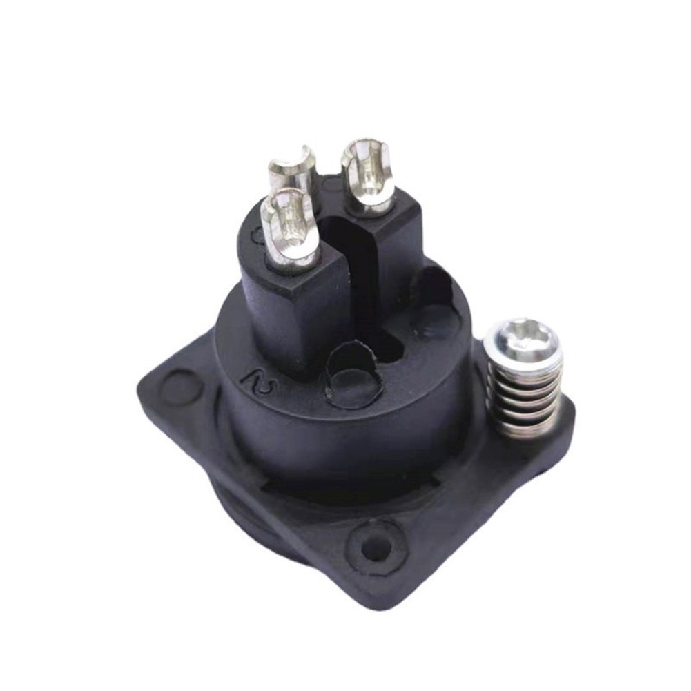 ABS 3-Pin XLR Female Chassis Panel Socket Connector For Audio Mobility Scooter