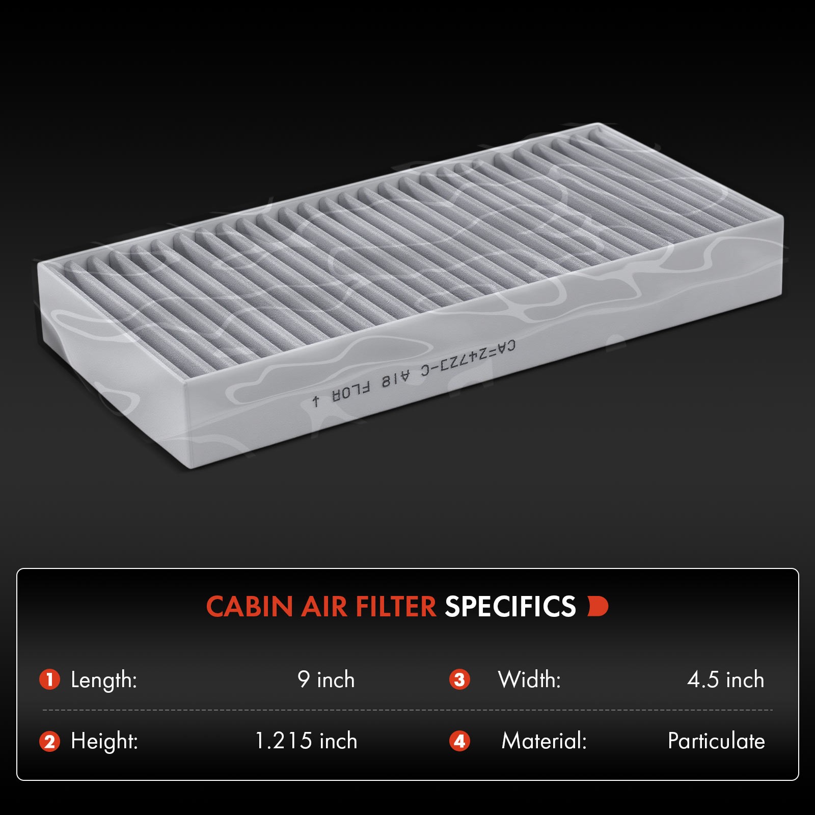 Cabin Air Filter for Chrysler PT Cruiser 2001 2002 2003-2010 L4 2.4L GAS DOHC