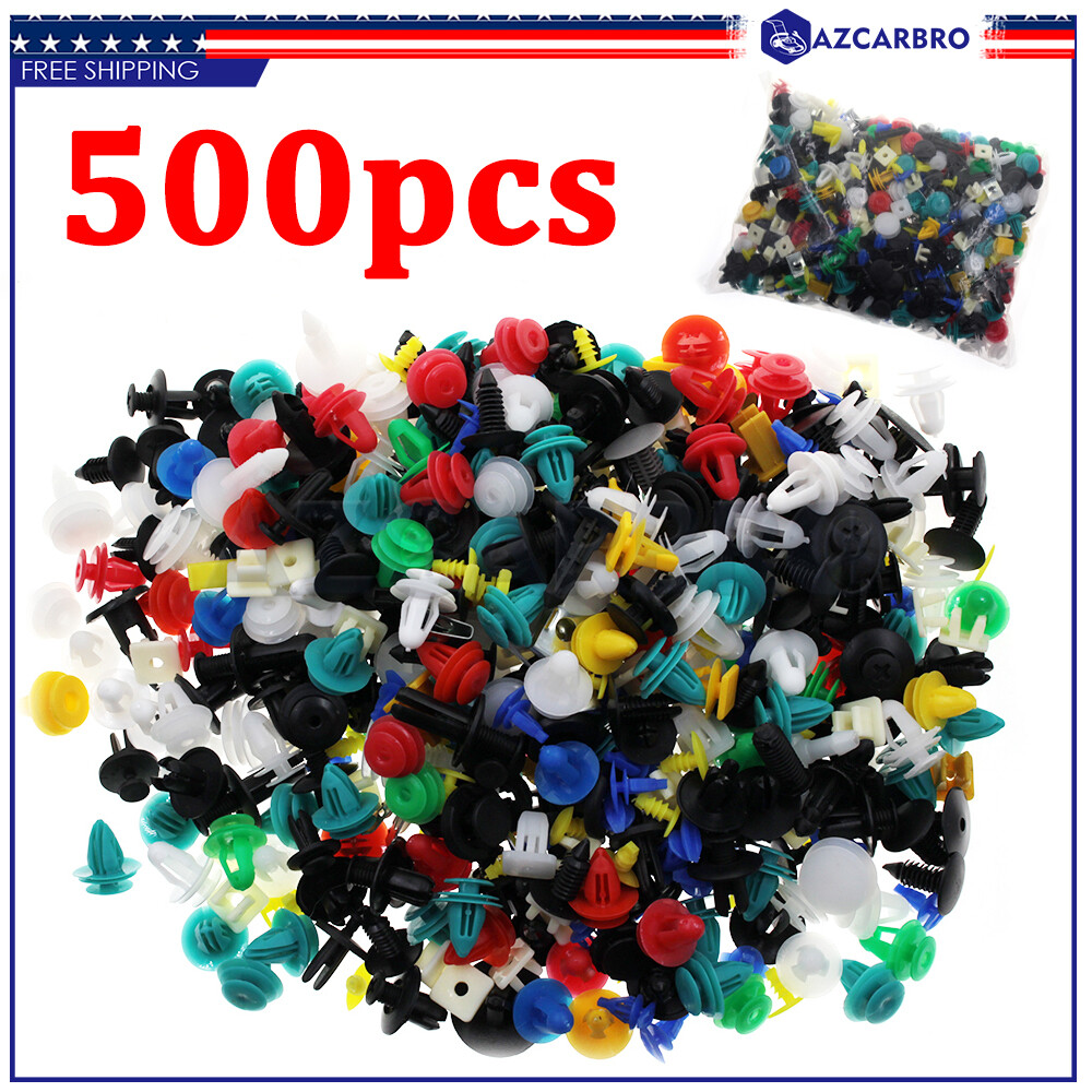 500 x Auto Car Mixed Fastener Clip Bumper Fender Trim Plastic Rivet Door Panel_