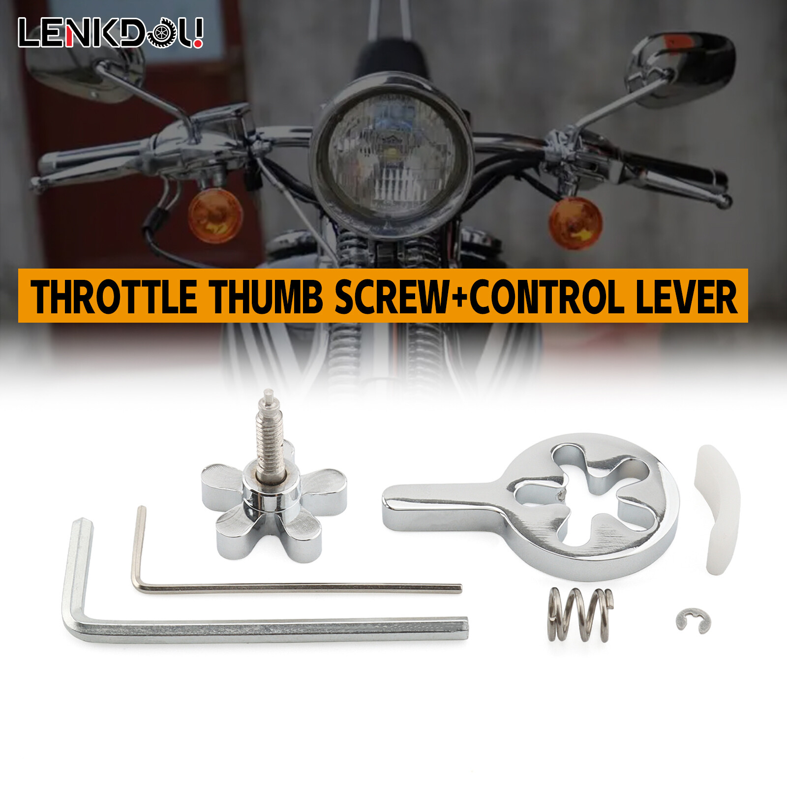 Chrome Throttle Control Adjuster Screw For Harley Dyna Softail Touring Sportster