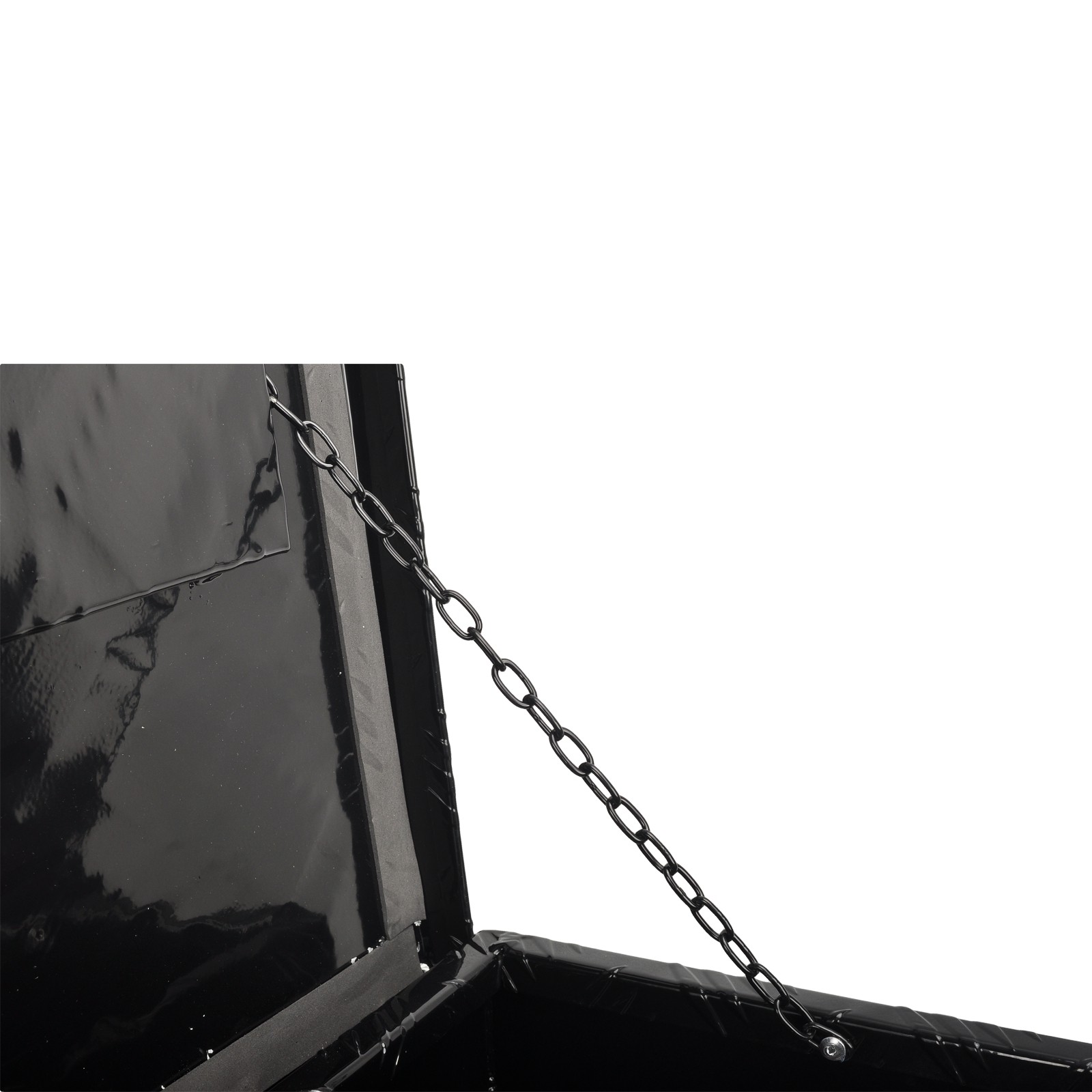 44″x15x15 inch Black Aluminum Truck Bed Tool Box for Trailer Pickup Storage+Lock