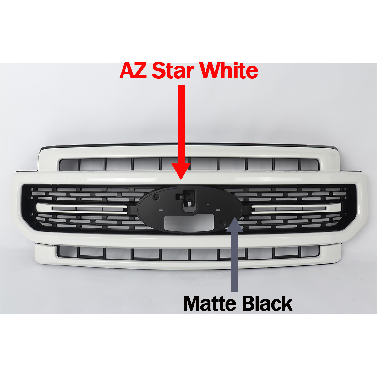Star White Front Grille Assembly For 2020-2022 Ford F250 F350 Lariat Super Duty
