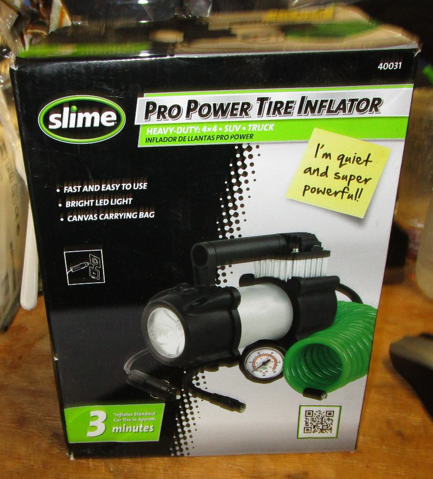 Slime 40031 Air Compressor Pro Power Heavy Duty Tire Inflator