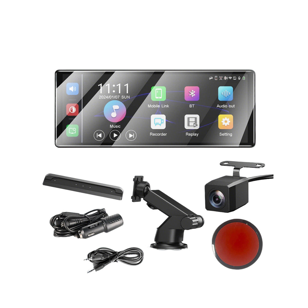 11.3 inch Car Multimedia Player Wireless Carplay Android Auto Dash Cam VideoQc