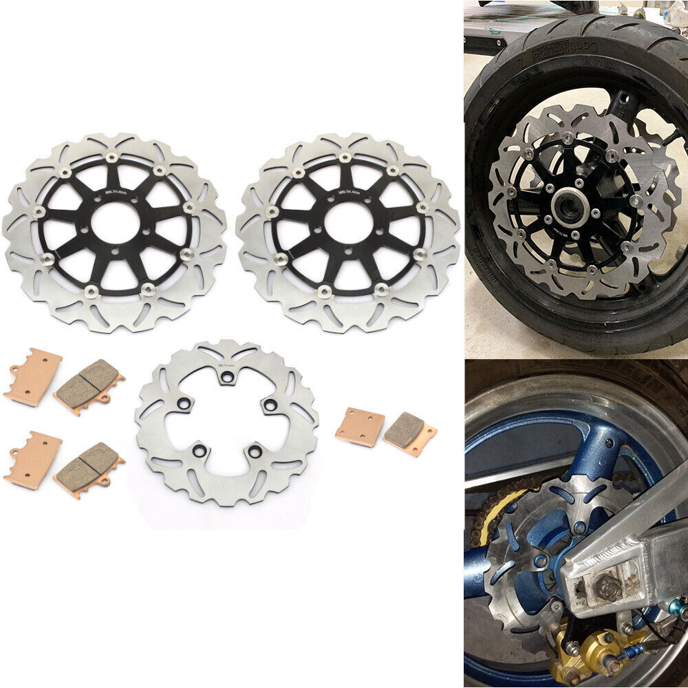 Front Rear Brake Rotors Pads for Suzuki GSXR 600 1997-2003 GSXR 750 2000-2003