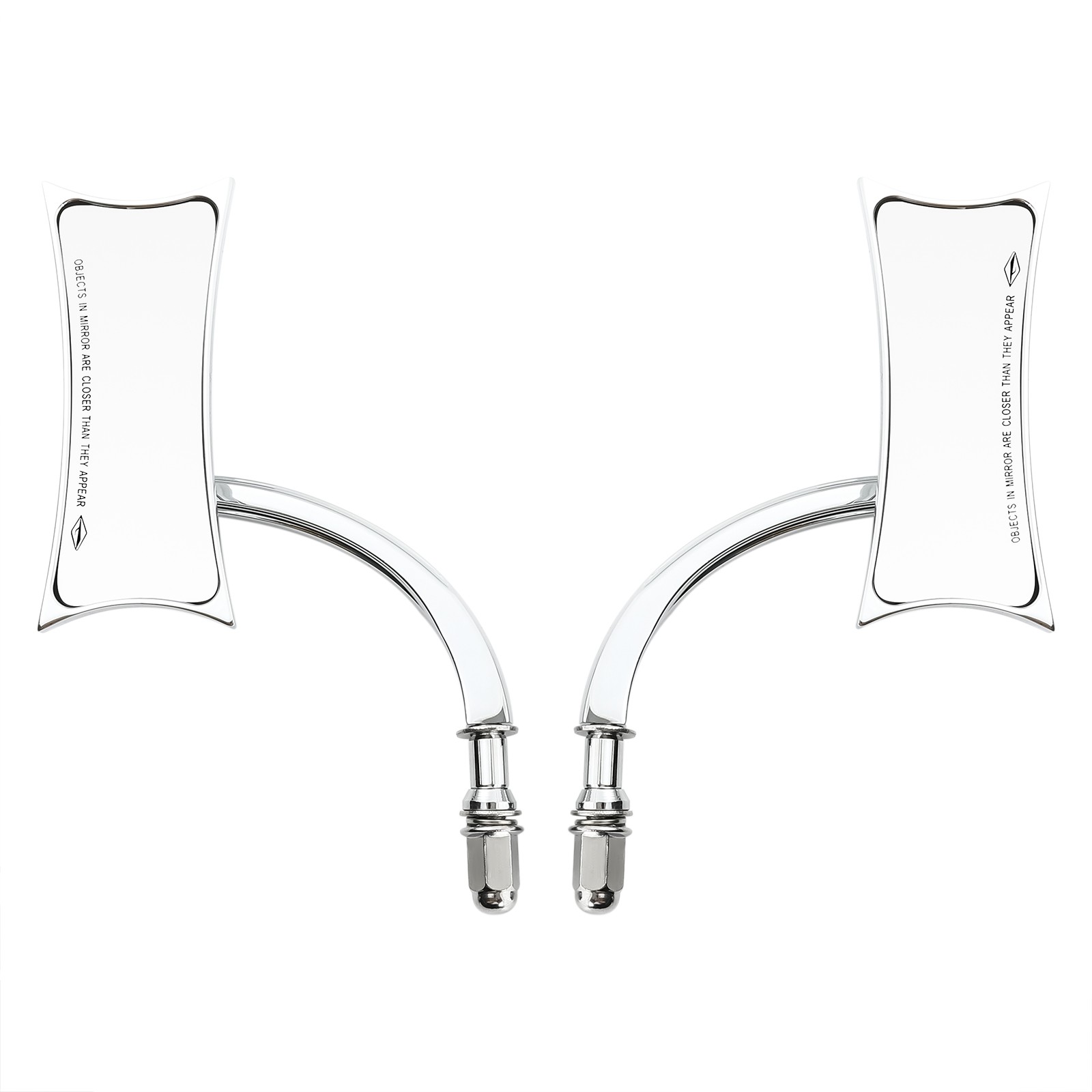 Chrome Motorcycle Rectangle Rearview Side Mirrors For Honda Fury VT1300CX Custom
