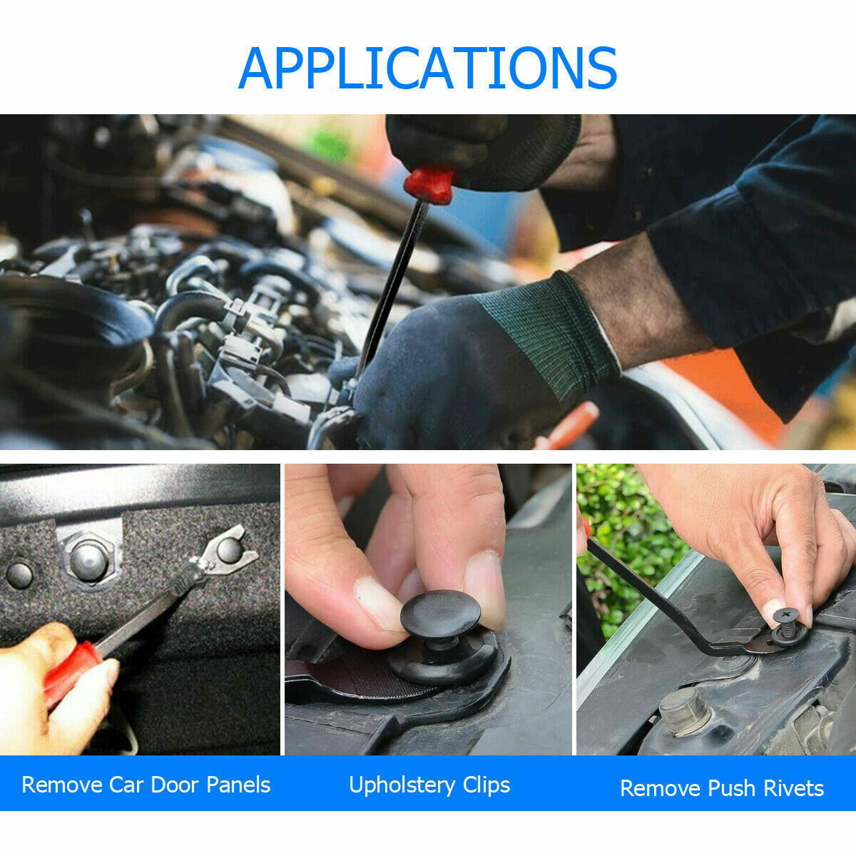 620PCS Car Body Retainer Clips Auto Fasteners Push Trim Pin Rivet Bumper Kit