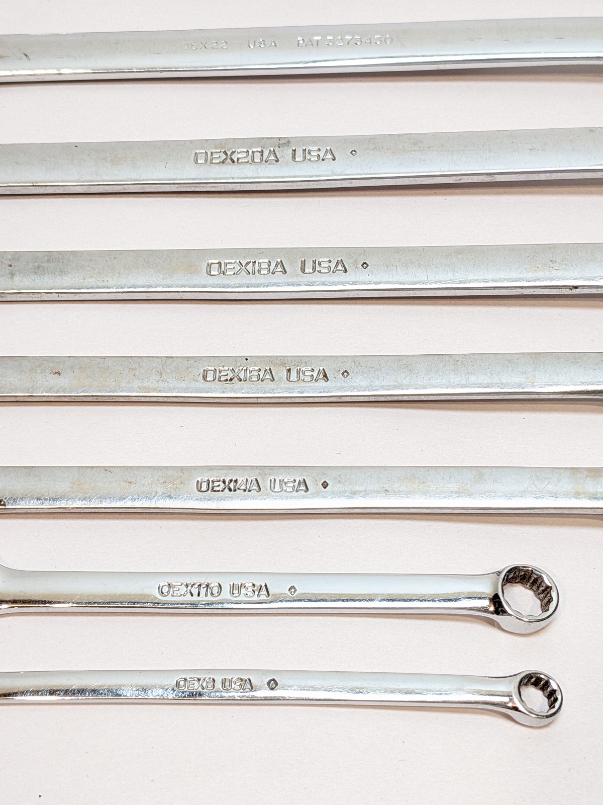 (10 Pc) Snap on Tools SAE Wrench Set Lot Comination Wrenches from 1/4 to 7/8