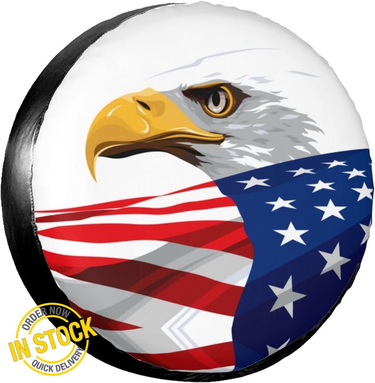 17″ American Spare Tire Cover Fit For Jeep Wrangler Rv SUV Truck Travel Trailer