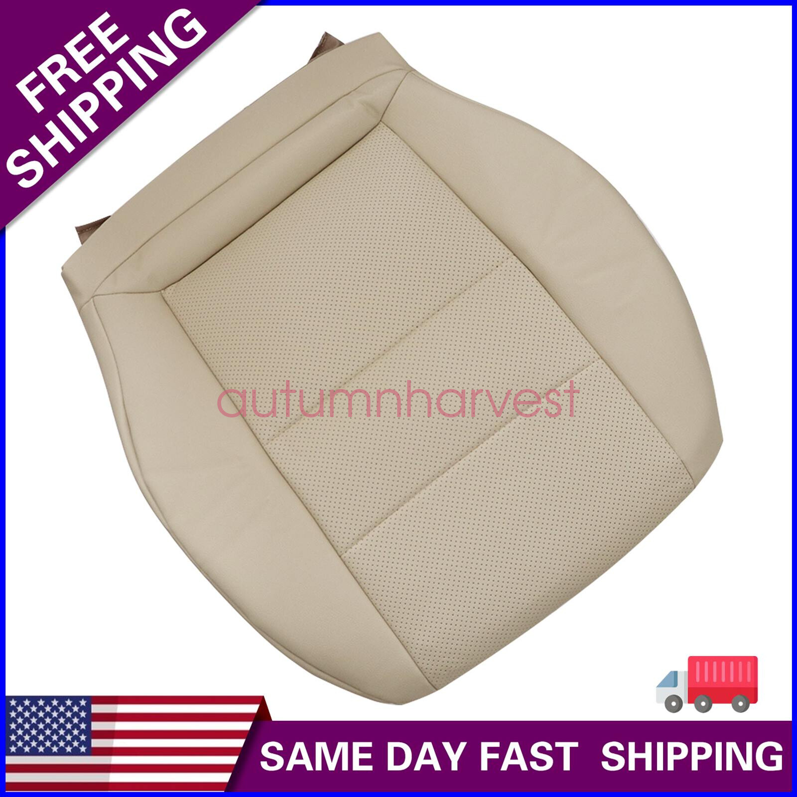 2008-2014 fits Mercedes Benz C250 C300 C350 Driver Bottom Leather Seat Cover Tan