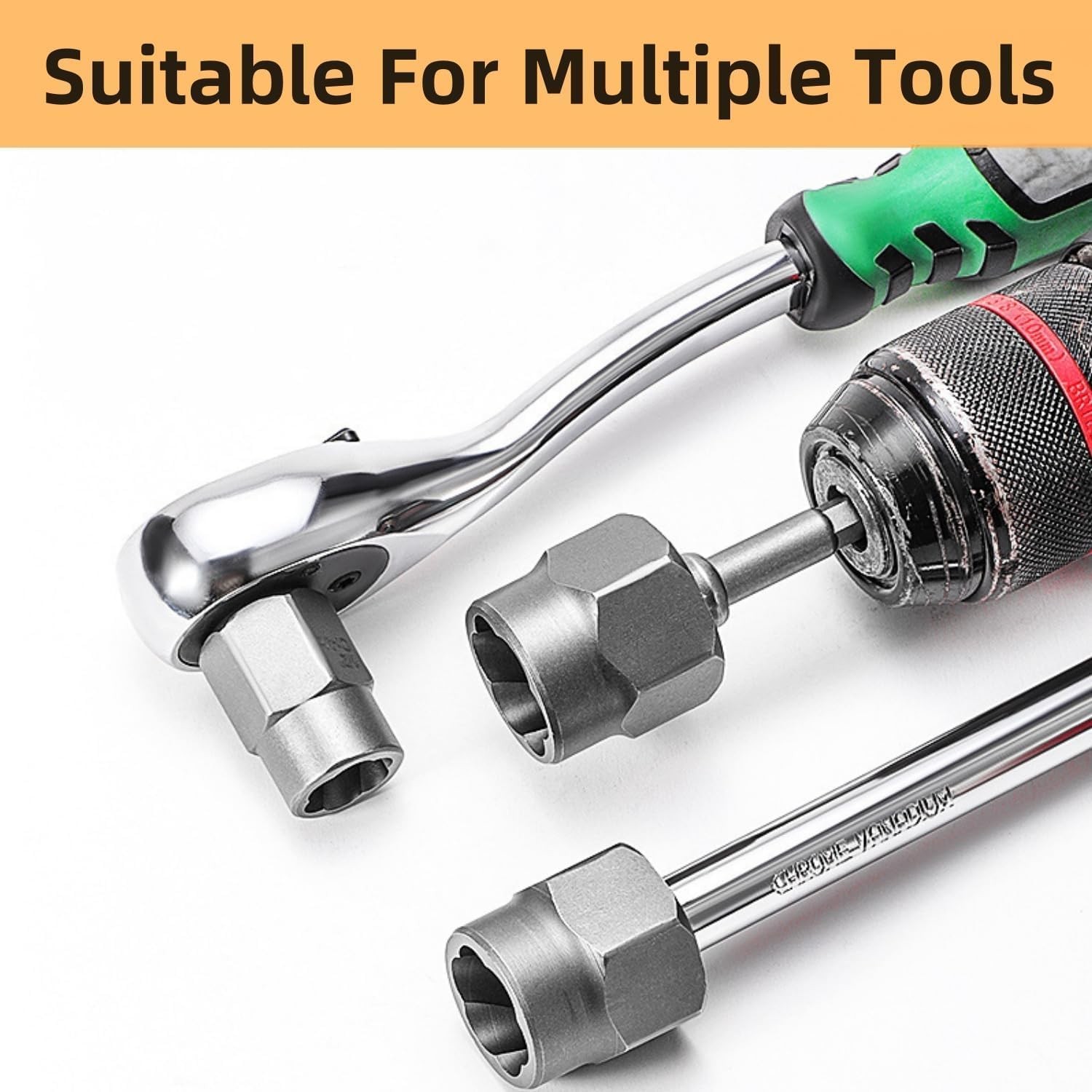 Impact Nut & Bolt Remover Set 3/8″ Bolt Extractor Tool Socket Kit With Case 14pc