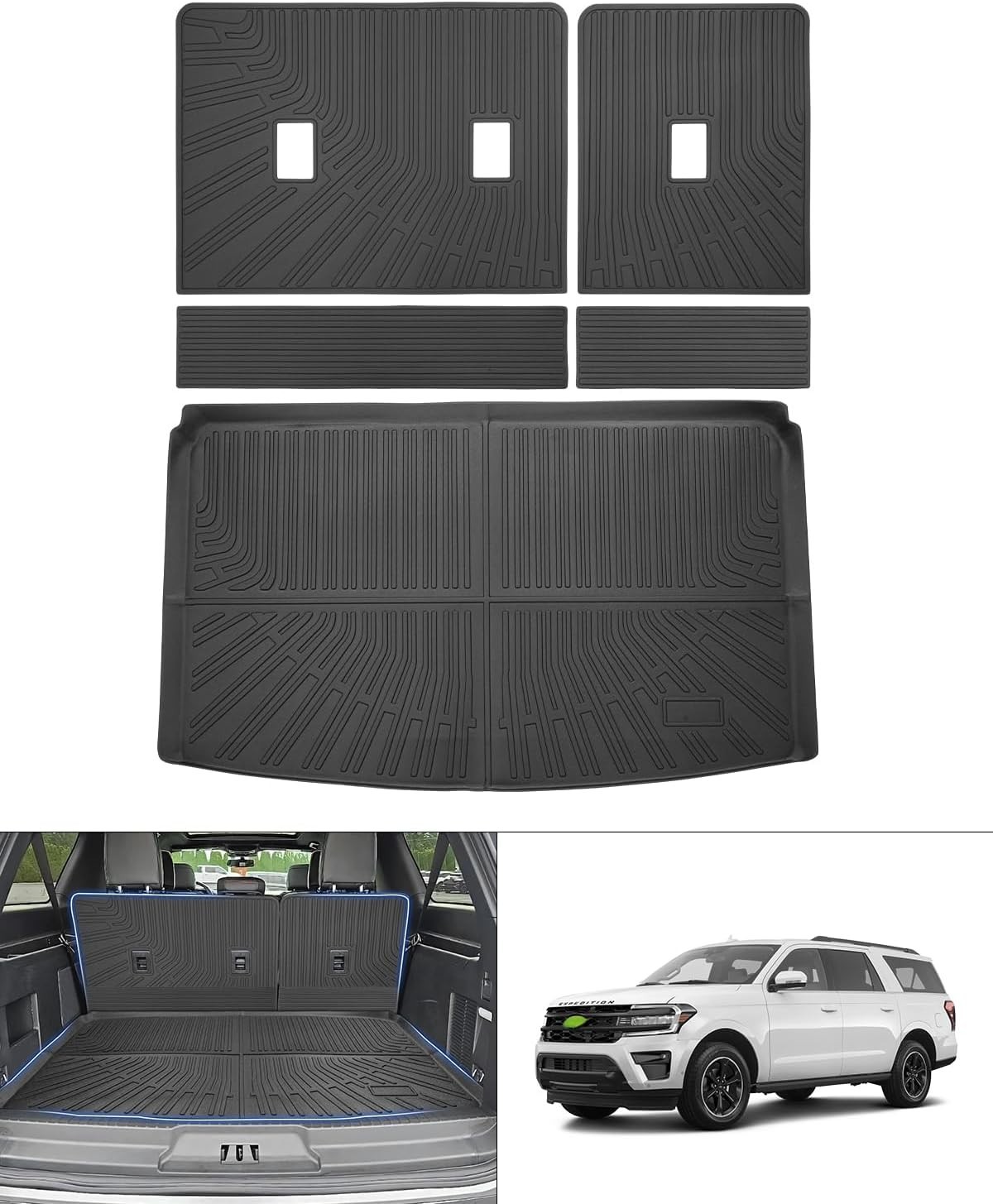 Cartist Trunk Mat & Backrest Mat for Ford Expedition Max/Lincoln Navigator L