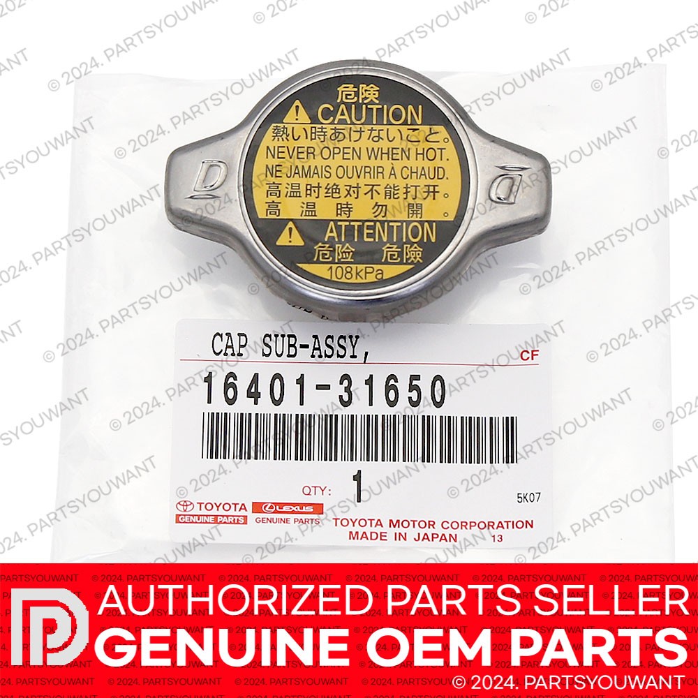 GENUINE Toyota FJ Cruiser 4Runner Tacoma Lexus OEM Radiator Cap 16401-31650 NEW