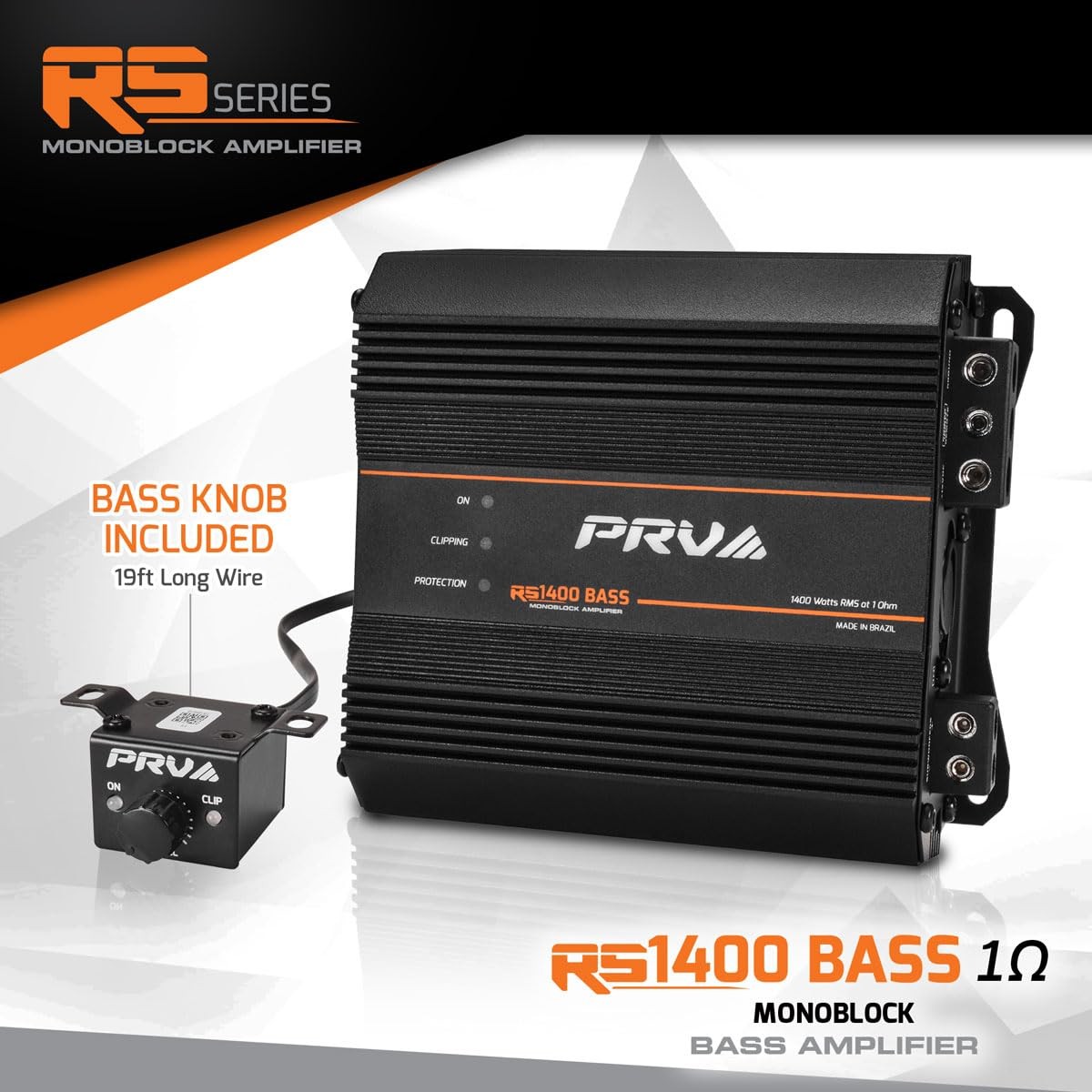 PRV AUDIO RS1400 BASS 1 OHM CLASS-D 1-CHANNEL MONOBLOCK AMPLIFIER 1400W RMS @ 1Ω