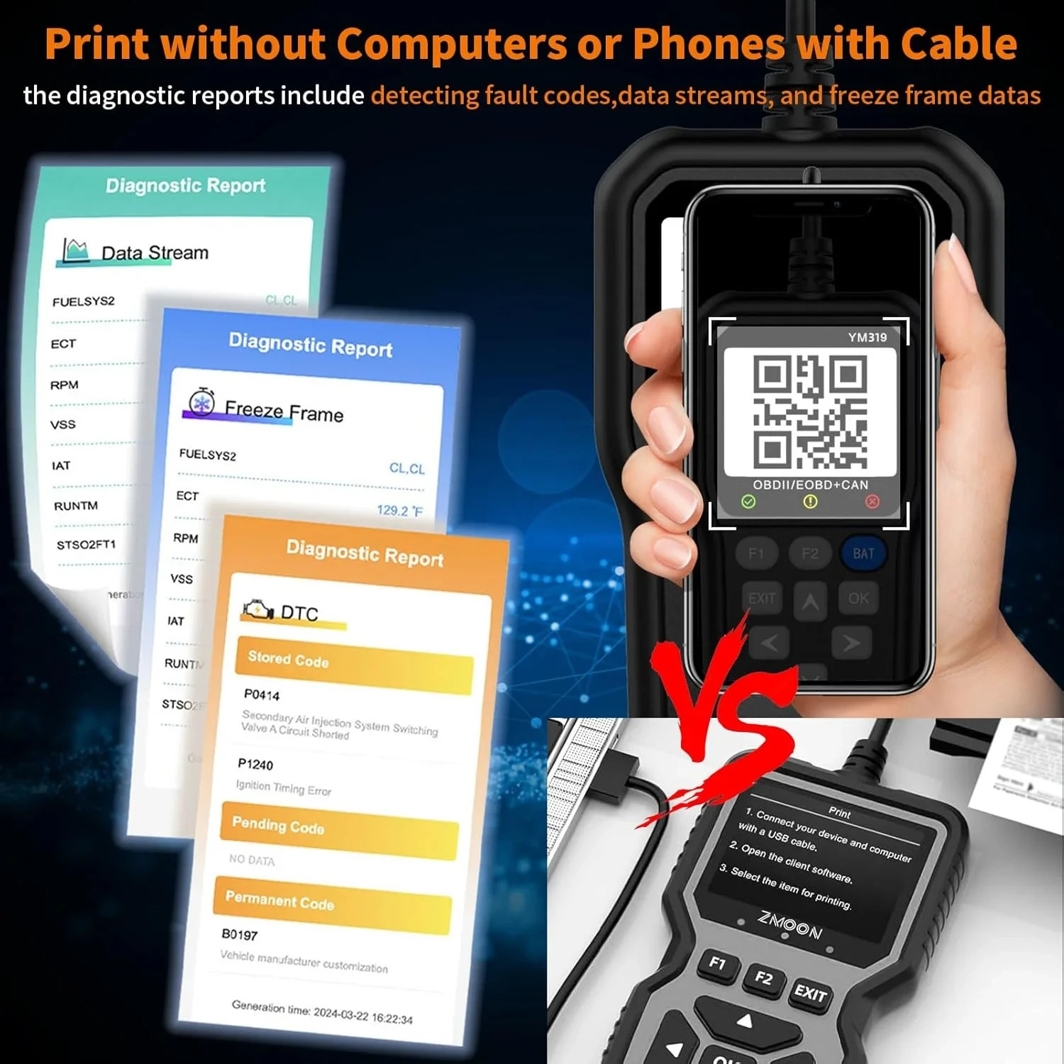 OBD2 Scanner Code Reader Car Diagnostic Scan Tool Check Engine Fault