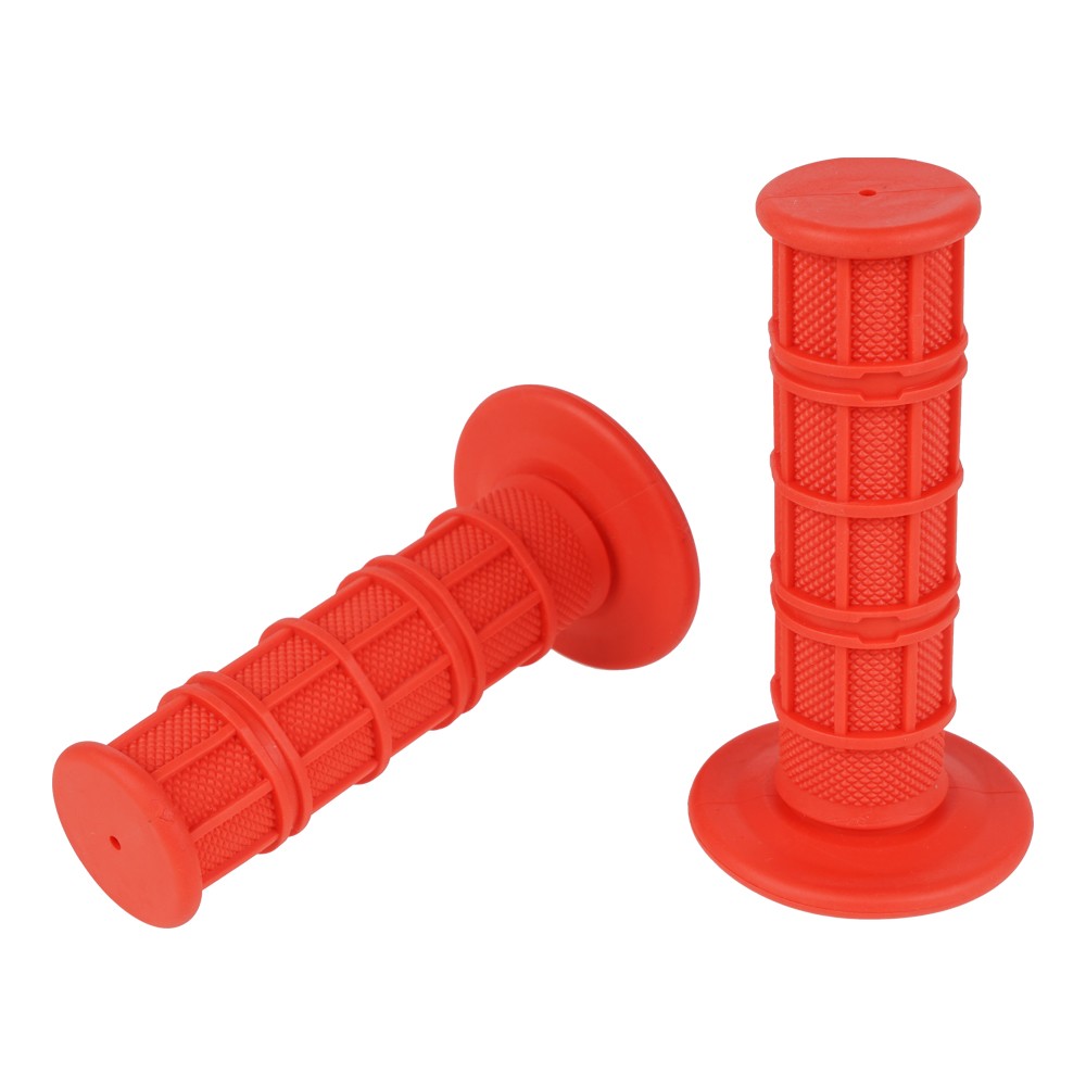 Red Universal 7/8″ & 1″ Soft Rubber Hand Grips for Pit MX Dirt Bike Motorcycle